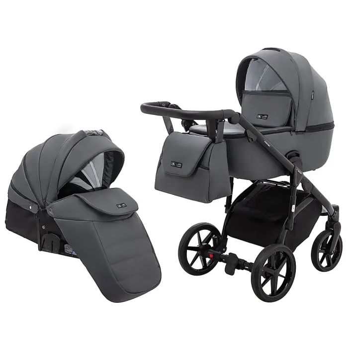 Коляска Adamex 2 в 1 Nola Eco SA-5 графіт (681134)