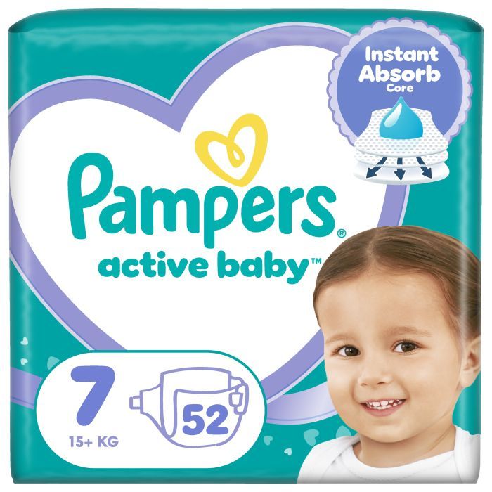 Подгузники Pampers Active Baby Розмір 7 (15+ кг) 52 шт (8006530230131)