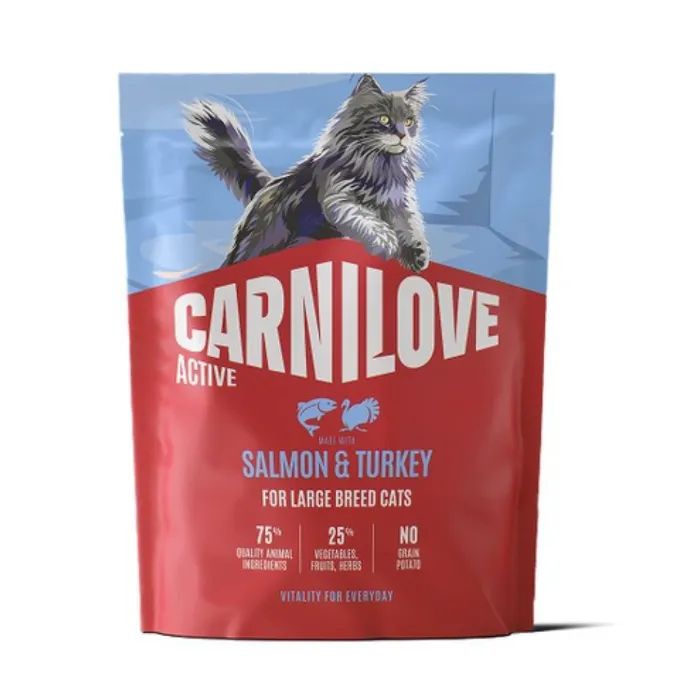 Сухой корм для кошек Carnilove Active Salmon & Turkey Large Breed 400 г (8595602581627)