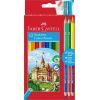 Карандаши цветные Faber-Castell Замок 12+3 кольорів з чинкою (110312) (22086)