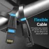 Патч-корд 1м, UTP cat 6 RJ-45 flat black Vention (IBJBF) изображение 2
