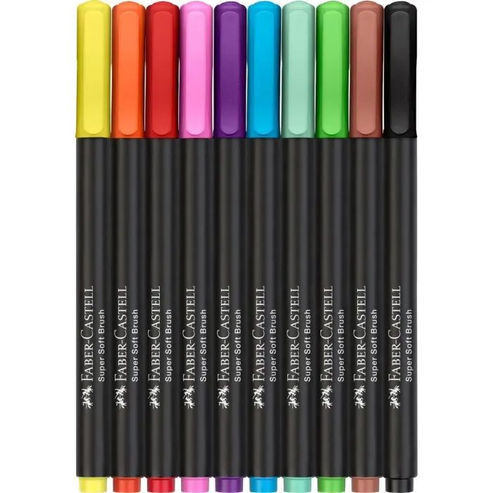 Фломастеры Faber-Castell кисточки Black Edition, 10 цветов (32355) изображение 3