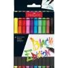 Фломастеры Faber-Castell кисточки Black Edition, 10 цветов (32355)