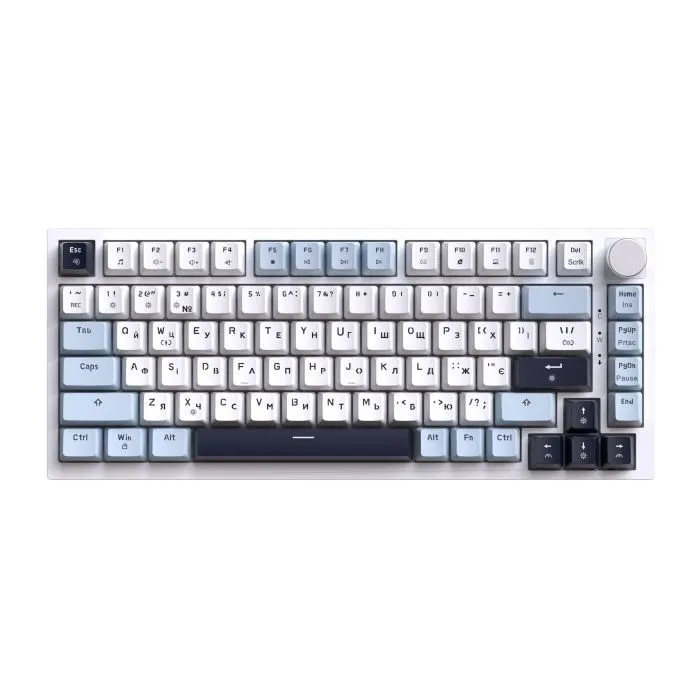Клавиатура GamePro MK160 V2 Warden QLAB Sakura Linear RGB USB UA White (MK160-V2-BL-QS)