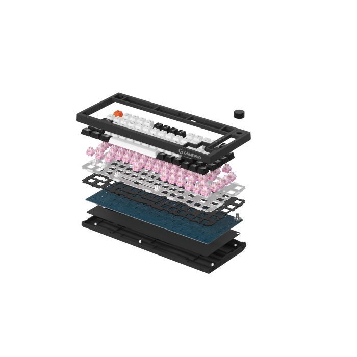 Клавиатура GamePro MK160 V2 Warden QLAB Sakura Linear RGB USB UA Black (MK160-V2-B-QS) изображение 4
