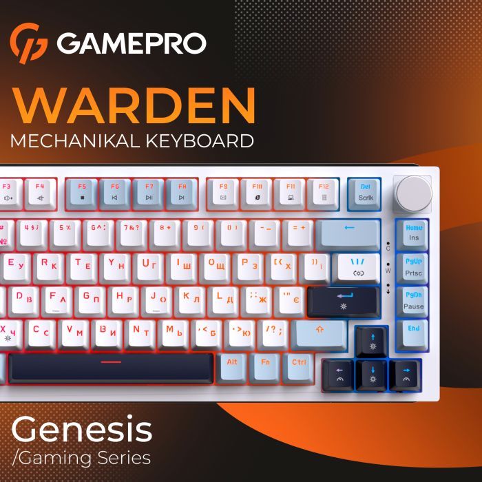 Клавиатура GamePro MK160 V2 Warden QLAB Sakura Linear RGB USB UA Black (MK160-V2-B-QS) изображение 5