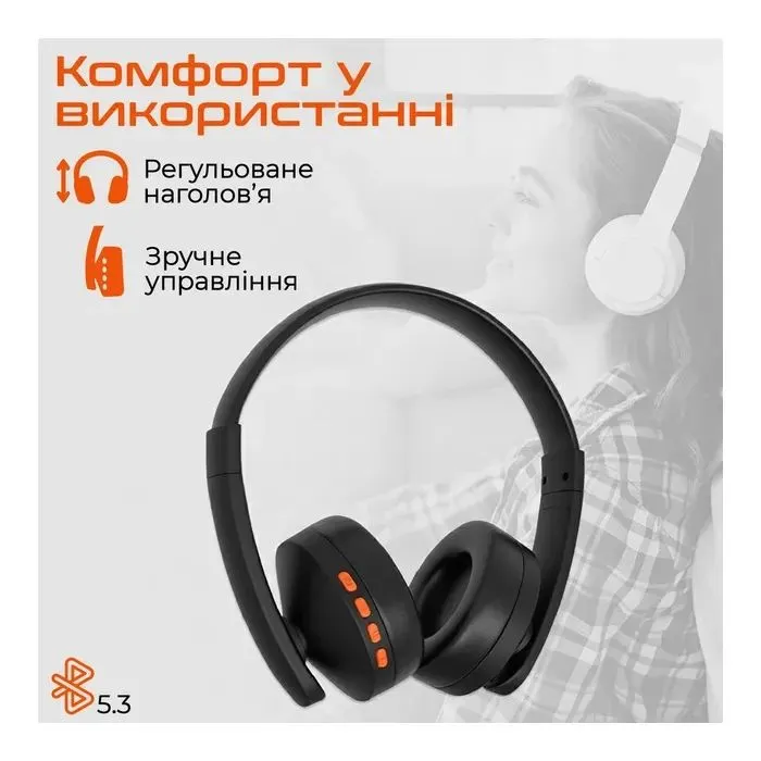 Наушники Meetion BTH003 Black/Orange (MT-BTH003-A) изображение 5
