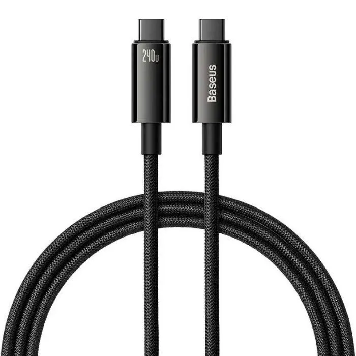 Дата кабель USB-C to USB-C 3.0m 240W black Baseus (CAWJ040201)