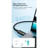Дата кабель USB-C to USB-C 3.0m 240W black Baseus (CAWJ040201) изображение 9