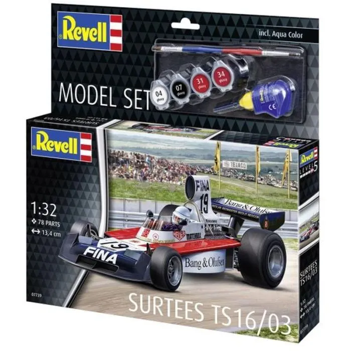 Сборная модель Revell набор автомобиль Surtees TS16/03, уровень 5, 1:32 (RVL-67739)