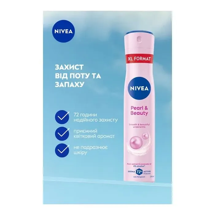 Антиперспірант Nivea Pearl & Beauty Anti Perspirant 200 мл (9005800384658) зображення 4