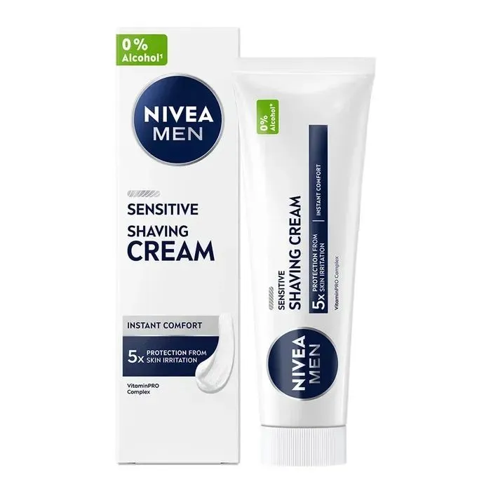Крем для бритья Nivea MEN Sensitive Shaving Cream 0% Alcohol 100 мл (4005808309344)