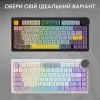 Клавиатура Ajazz AK820 V2 Coconut Flake Switch Wireless/Bluetooth/USB UA Black/Gray/Yellow (AK820-V2-CF-BGY) изображение 6