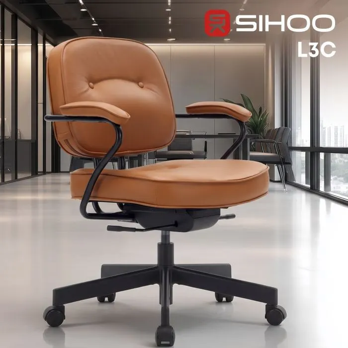 Офисное кресло Sihoo L3C PVC, Vintage Brown (L3C-N201) изображение 4