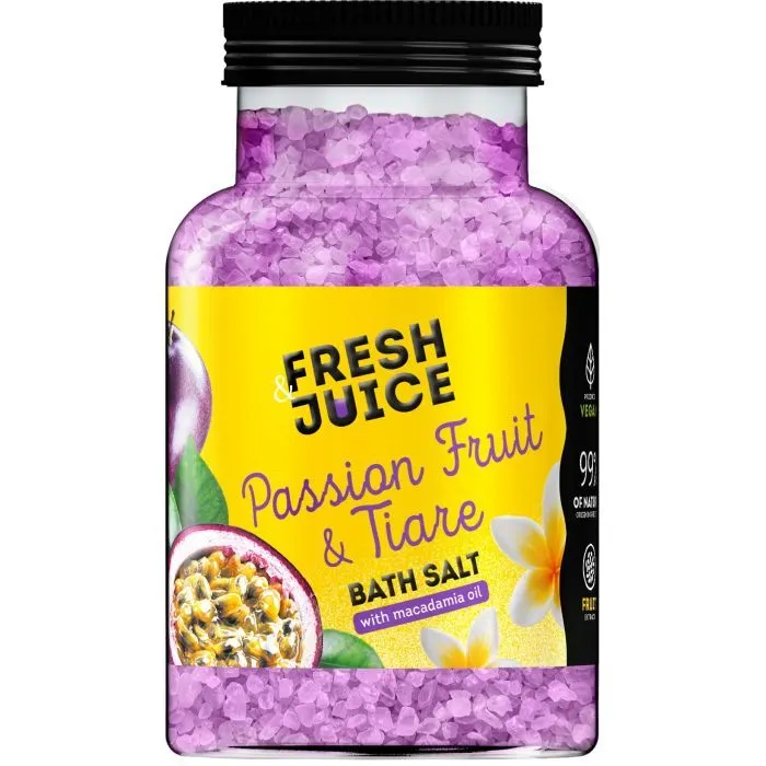 Сіль для ванн Fresh Juice Passion Fruit & Tiare Bath Salt 700 г (4823015946233)