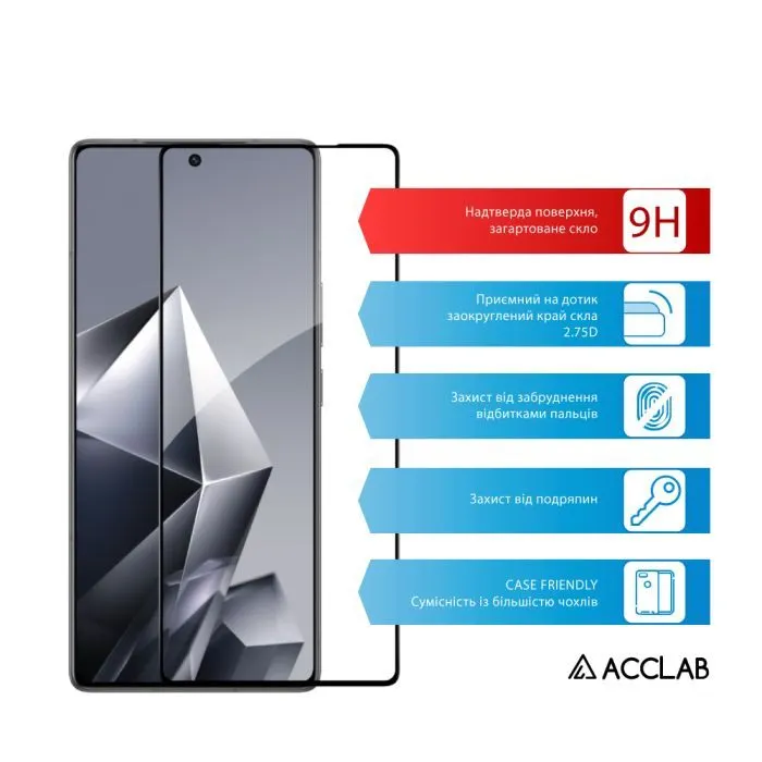 Скло захисне ACCLAB Full Glue ESD Infinix Note 50 Black (1283126627811) зображення 3