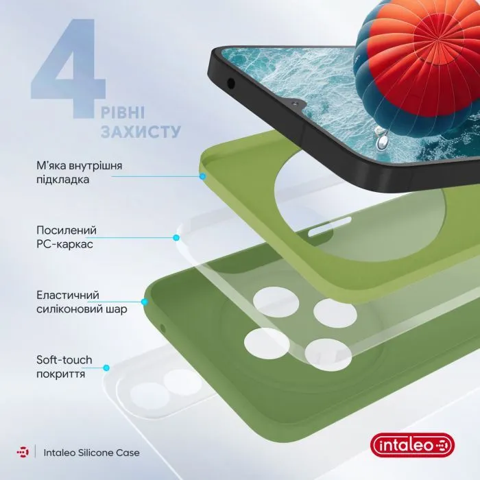 Чохол до мобільного телефона Intaleo Silicone Xiaomi Redmi 14C 4G Green (1283126617041) зображення 5