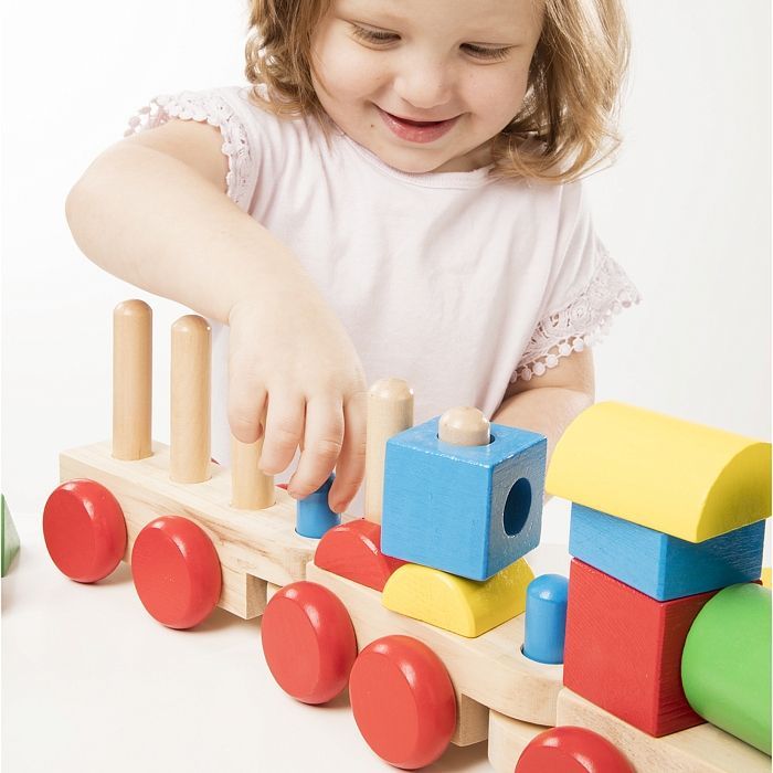 Развивающая игрушка Melissa&Doug Поезд из кубиков (MD572) изображение 4