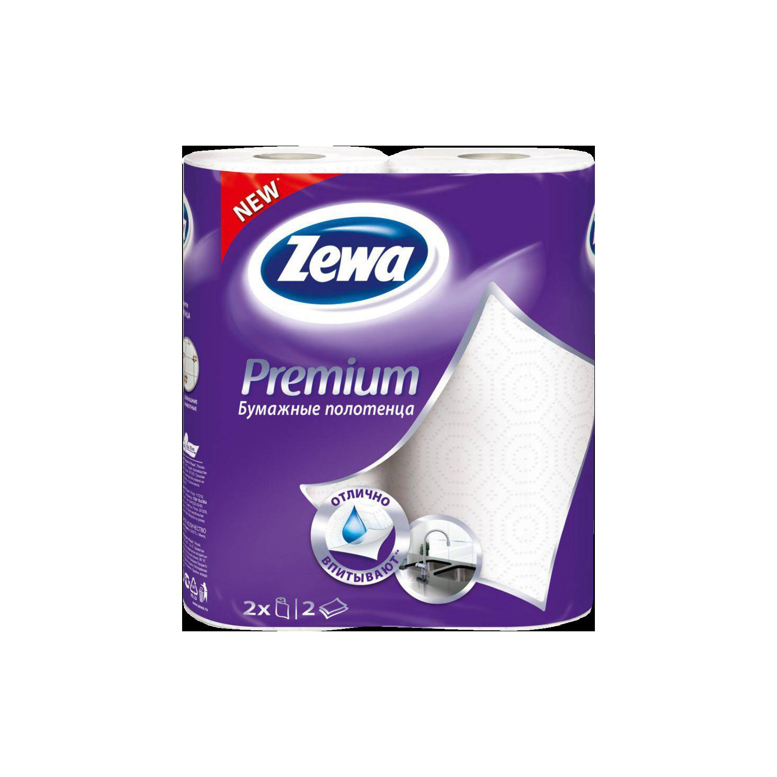 Бумажные полотенца Zewa Premium 2-слойные Белые 2 шт (7322540661705)