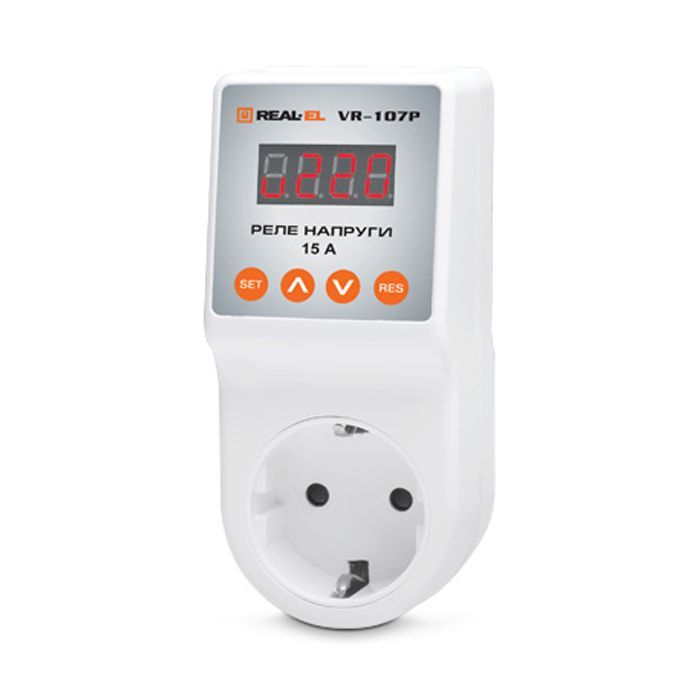 Реле напряжения REAL-EL VR-107P, white (EL122300008)