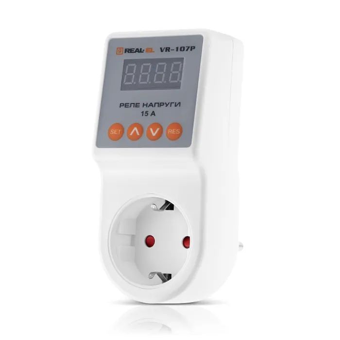 Реле напряжения REAL-EL VR-107P, white (EL122300008) изображение 4