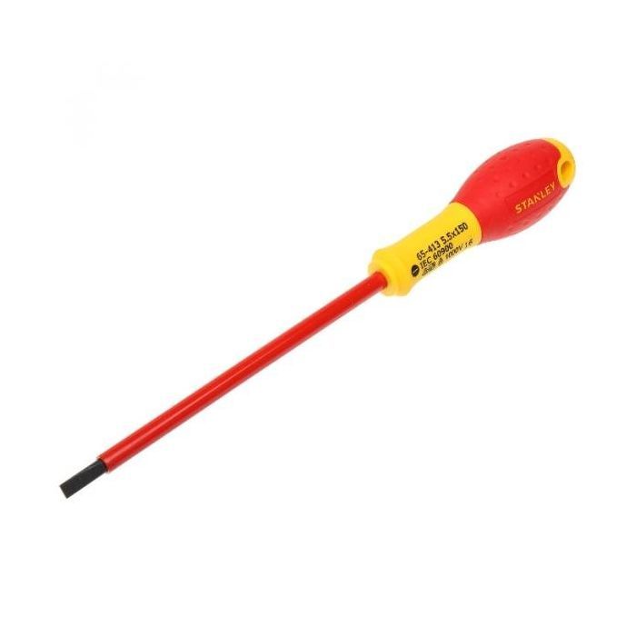 Отвертка Stanley FatMax VDE 1000V электрика SL5,5х150мм (0-65-413) изображение 2