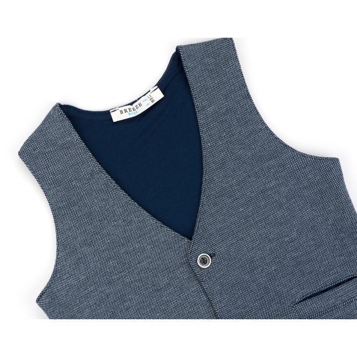 Жилет детский Breeze трикотажный с кармашками (10568-74B-blue) изображение 3