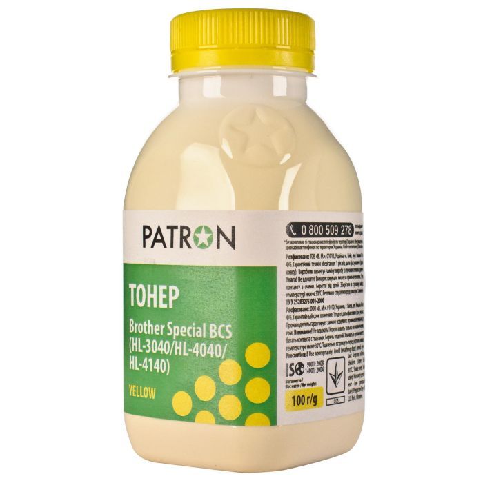 Тонер Brother HL-3040/4040/4140 BCS YELLOW 100г Patron (PN-BCS-Y-100) изображение 2