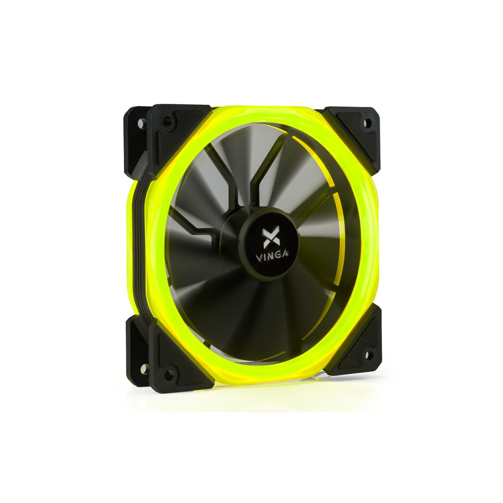 Кулер для корпуса Vinga LED fan-02 yellow