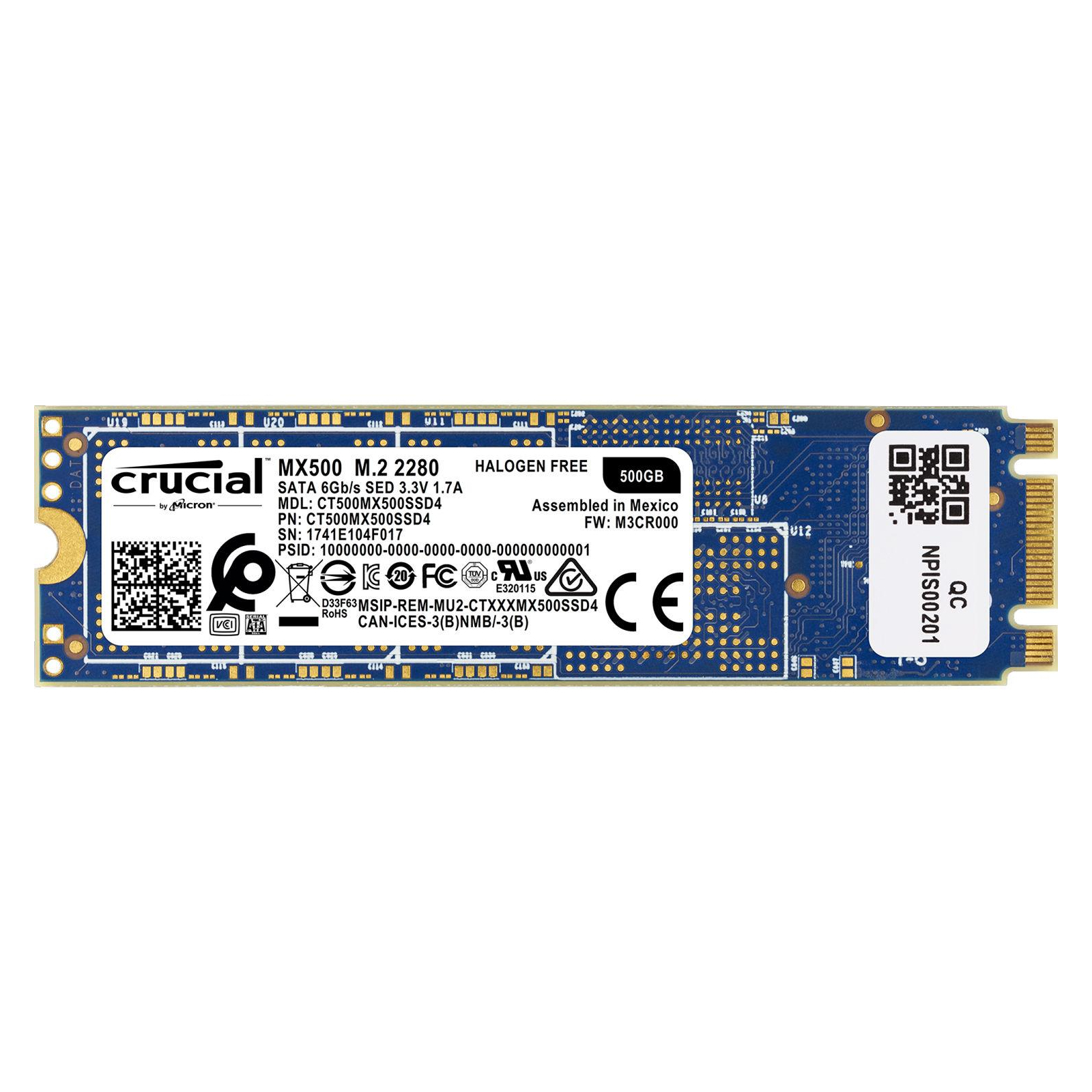 Накопитель SSD M.2 2280 500GB Micron (CT500MX500SSD4)