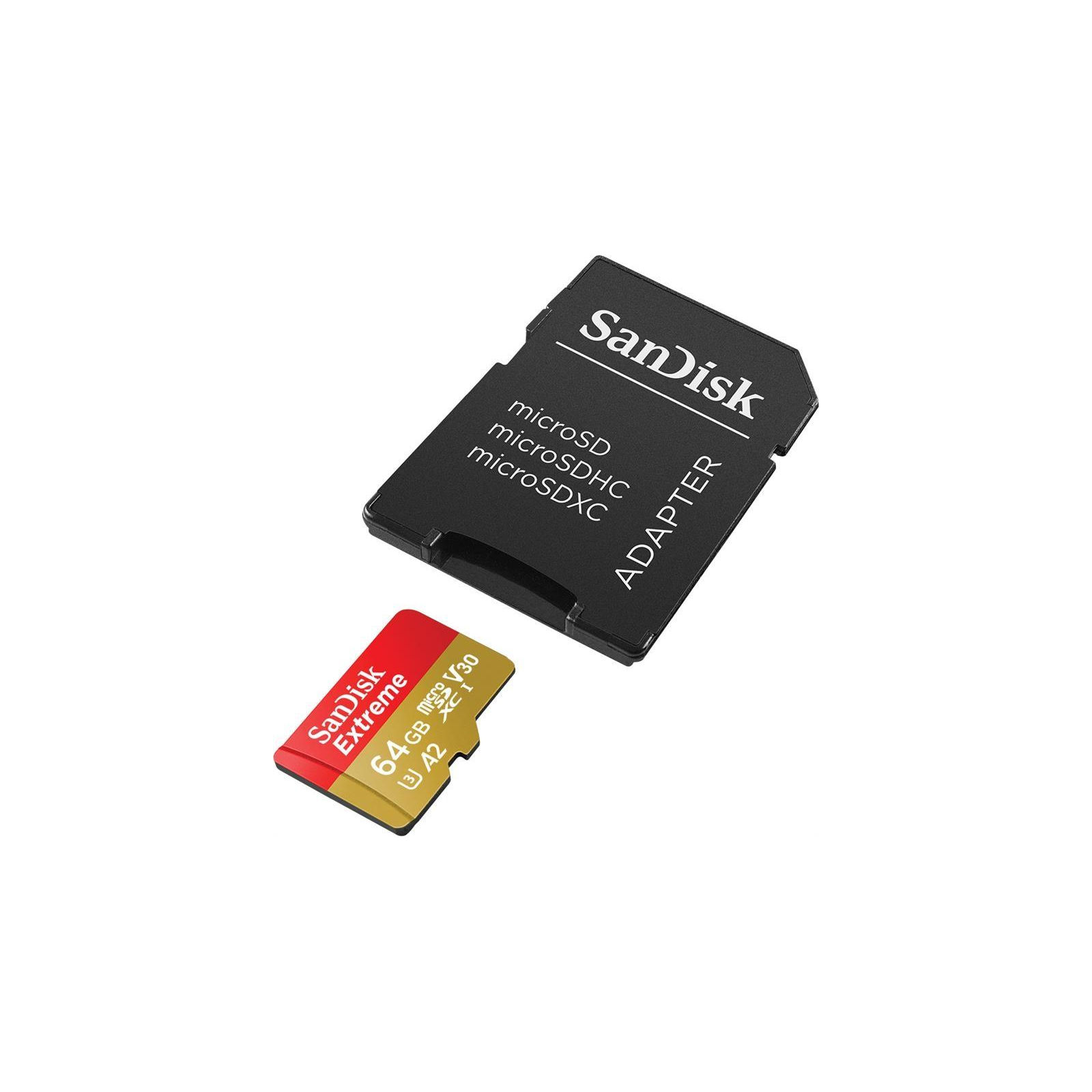Карта памяти SanDisk 64GB microSDXC class 10 UHS-I U3 Extreme V30 (SDSQXA2-064G-GN6MA) изображение 4