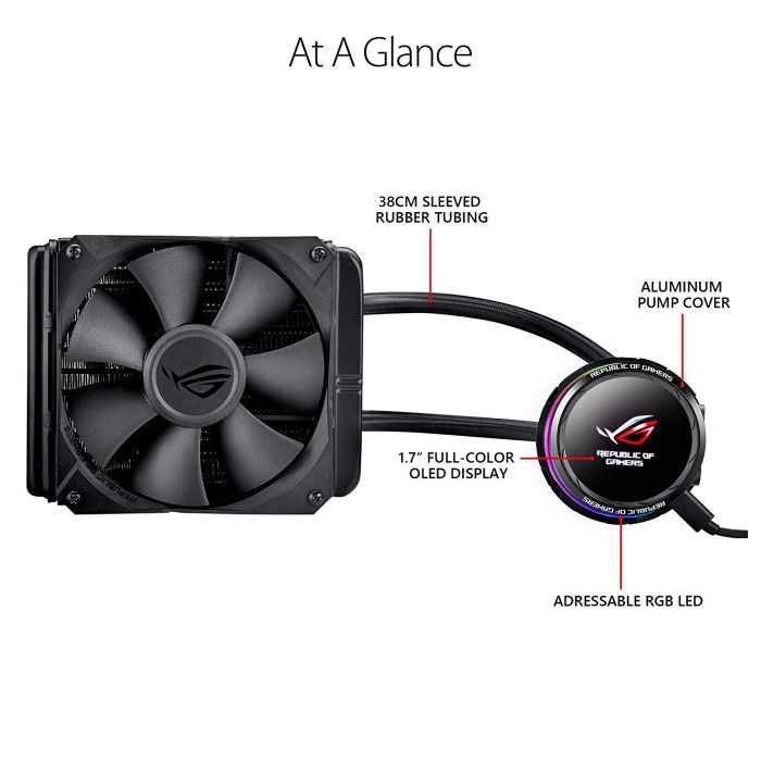 Система рідинного охолодження ASUS ROG-RYUO-120 зображення 2