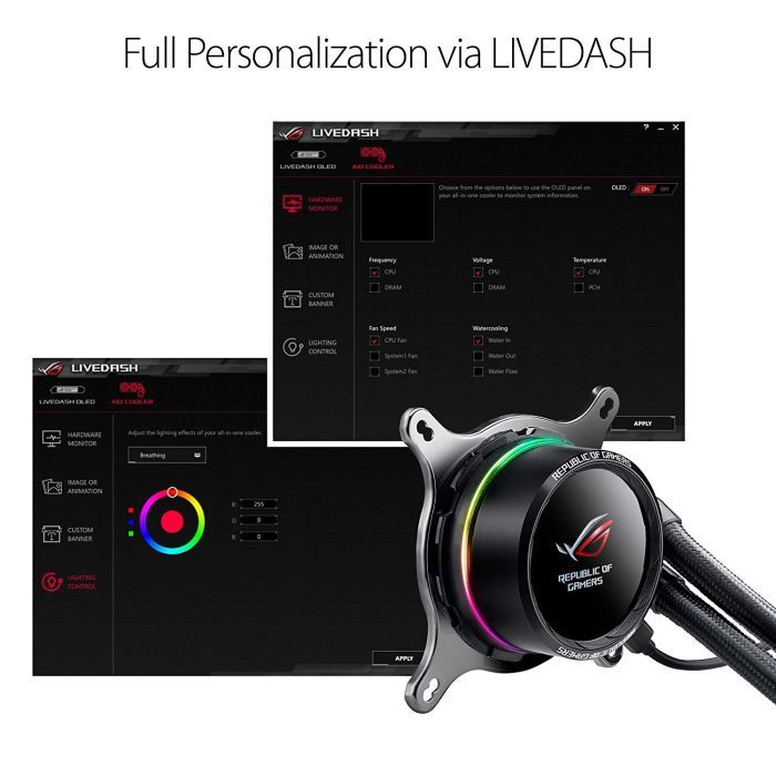 Система рідинного охолодження ASUS ROG-RYUO-120 зображення 4