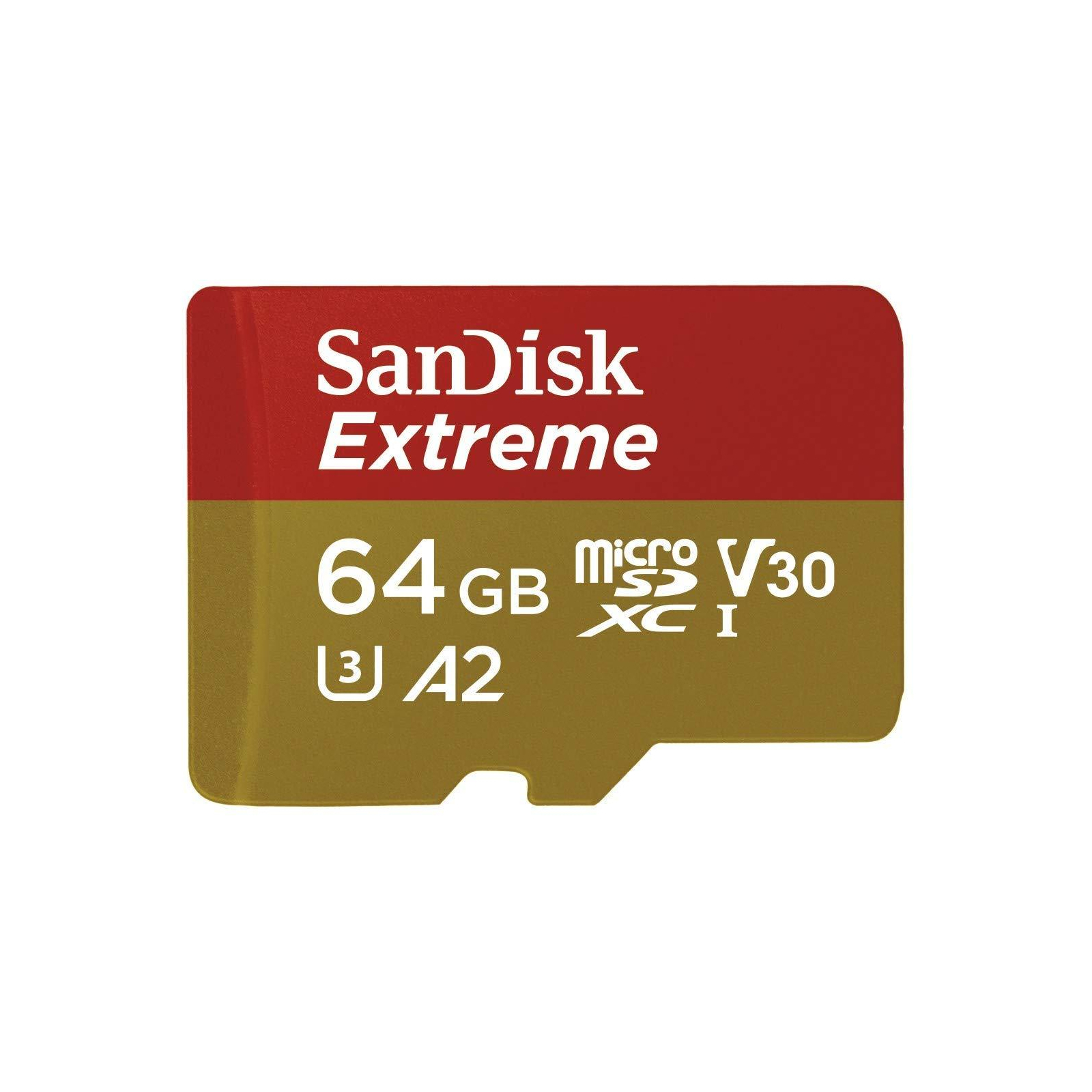Карта памяти SanDisk 64GB microSD class 10 UHS-I U3 A2 EXTREME (SDSQXA2-064G-GN6AA) изображение 2