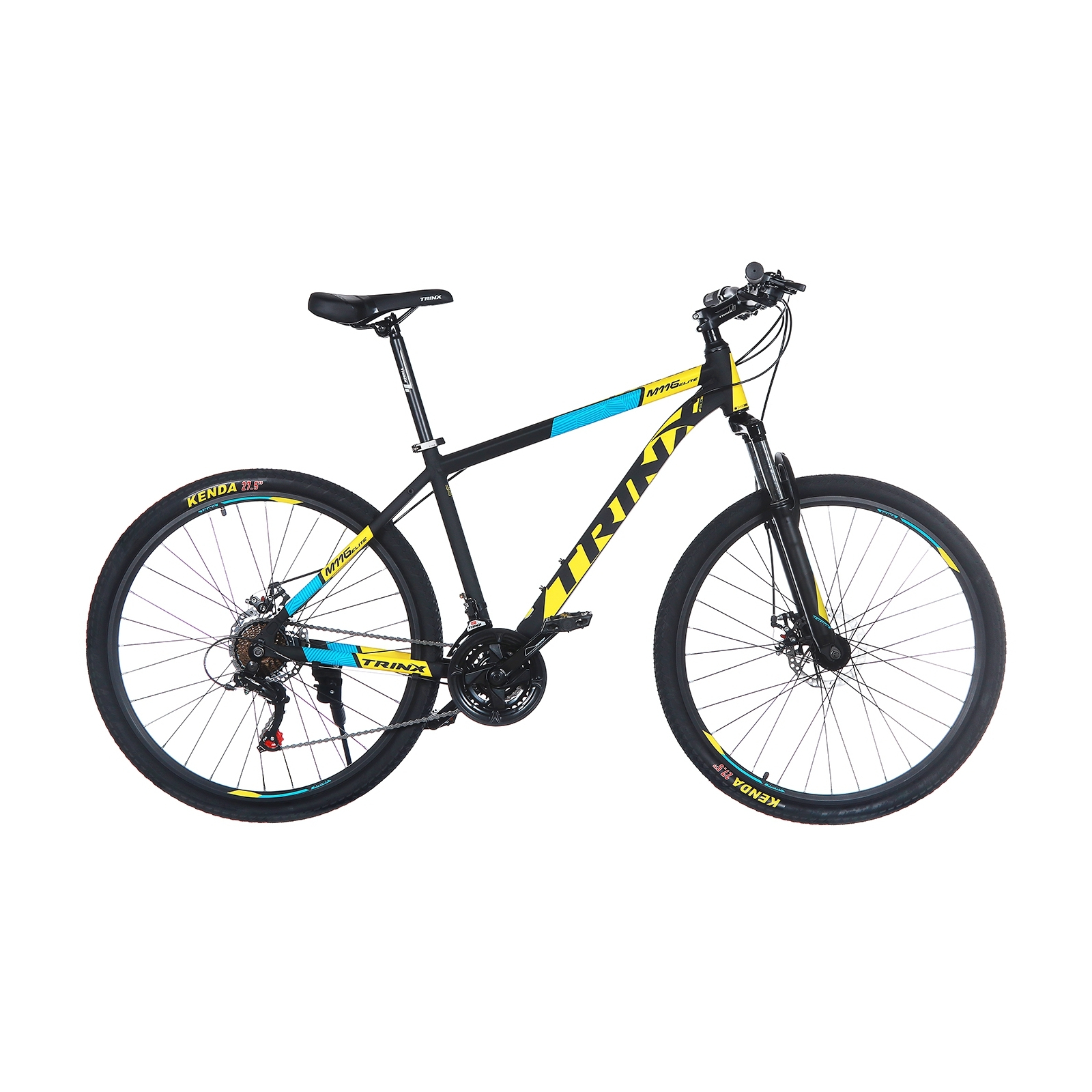 Велосипед Trinx Majestic M116Elite 2019 27.5" 21" Matt-Black-Yellow-Blue (M116Elite.21MBYB)