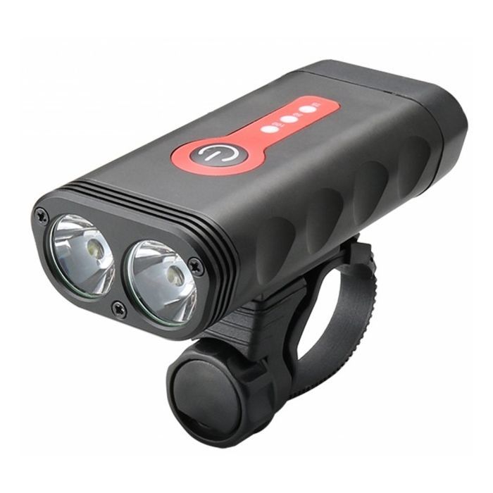 Передня велофара Velotrade пер. BC-FL1580 2 светодиода 600лм питание Li-on 4400mAh USB (LTSS-032)