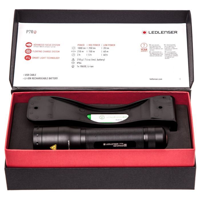 Фонарь LedLenser P7R, заряжаемый, 1000/250/20 (9408R) изображение 8