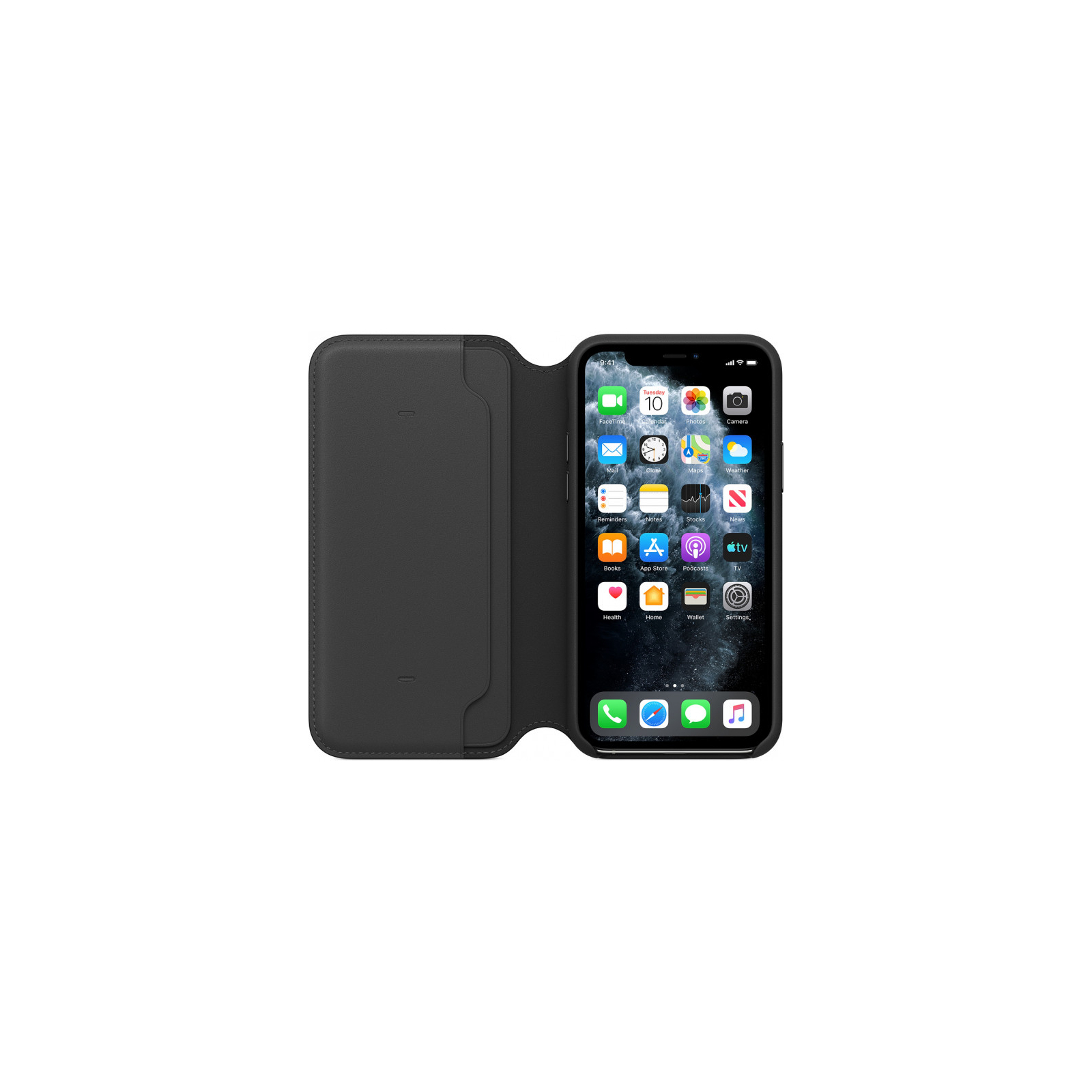 Чехол для мобильного телефона Apple iPhone 11 Pro Leather Folio - Black (MX062ZM/A) изображение 4
