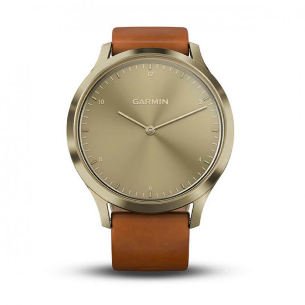 Смарт-часы Garmin Vivomove HR Premium Gold with Light Brown Leather Band (010-01850-15/A5) изображение 2