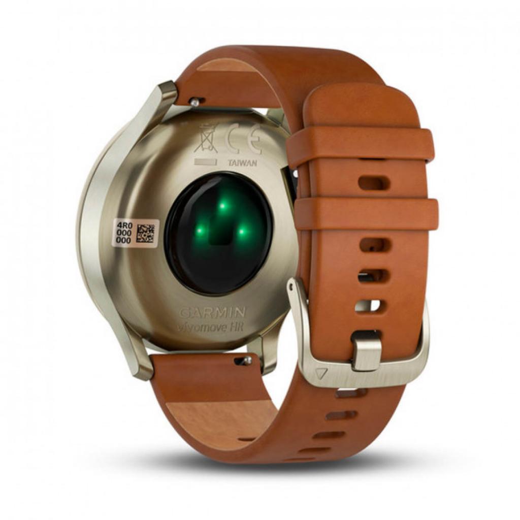 Смарт-часы Garmin Vivomove HR Premium Gold with Light Brown Leather Band (010-01850-15/A5) изображение 3