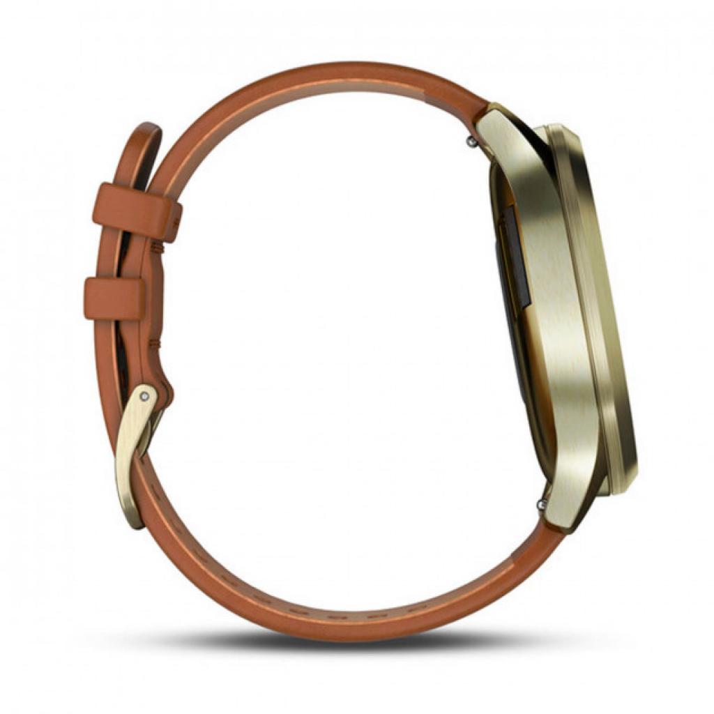 Смарт-часы Garmin Vivomove HR Premium Gold with Light Brown Leather Band (010-01850-15/A5) изображение 4
