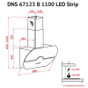 Витяжка кухонна Perfelli DNS 67123 B 1100 BL LED Strip зображення 7