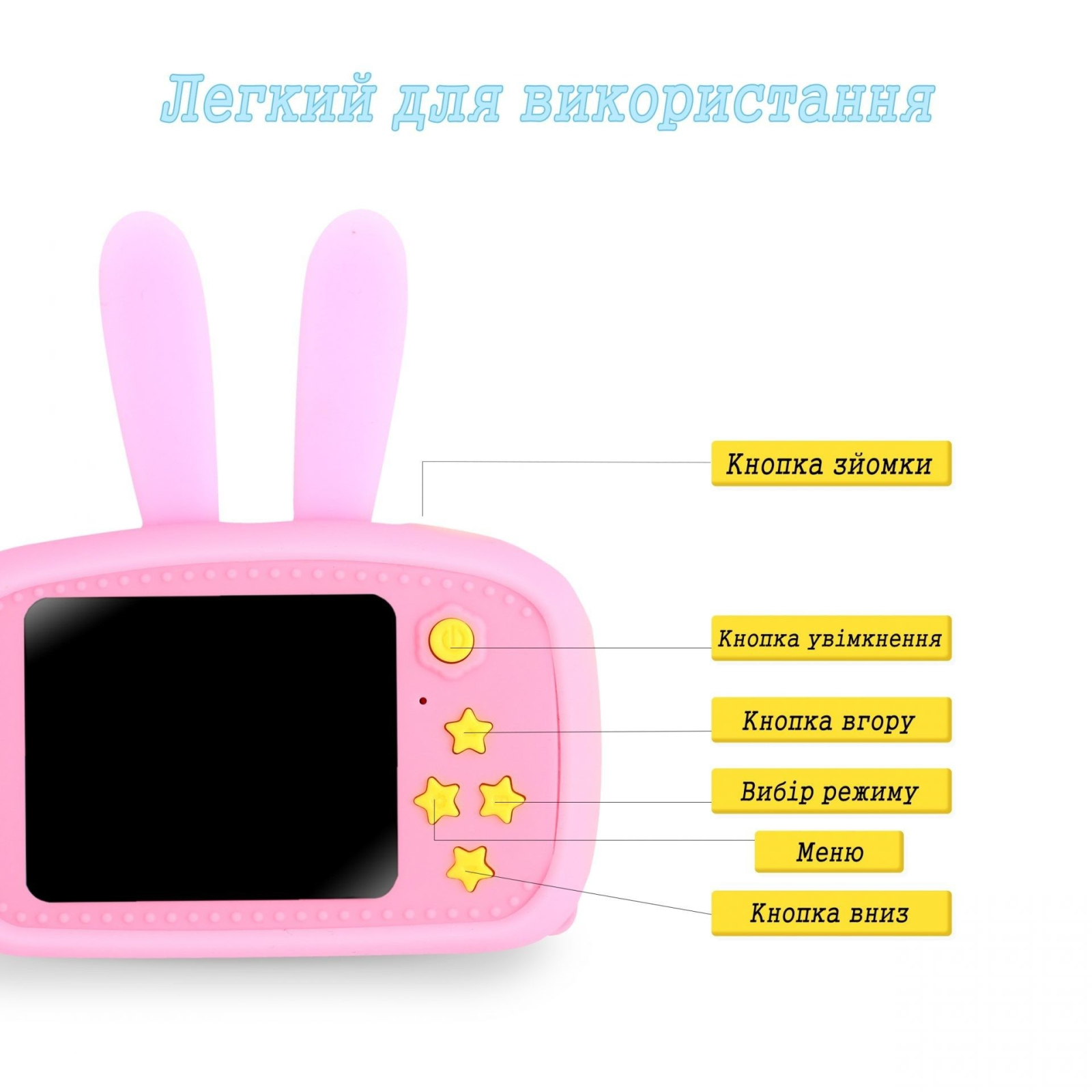 Інтерактивна іграшка XoKo Rabbit Цифровий дитячий фотоапарат блак. (KVR-010-BL) зображення 4