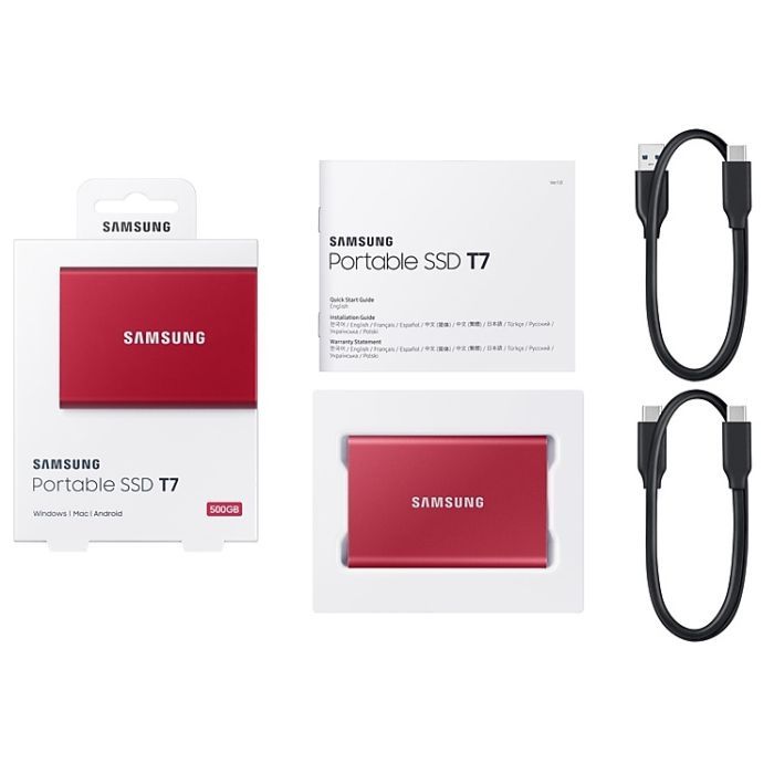 Накопитель SSD USB 3.2 500GB T7 Samsung (MU-PC500R/WW) изображение 11