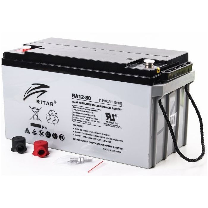 Батарея до ДБЖ Ritar AGM RA12-80, 12V-80Ah (RA12-80) зображення 2