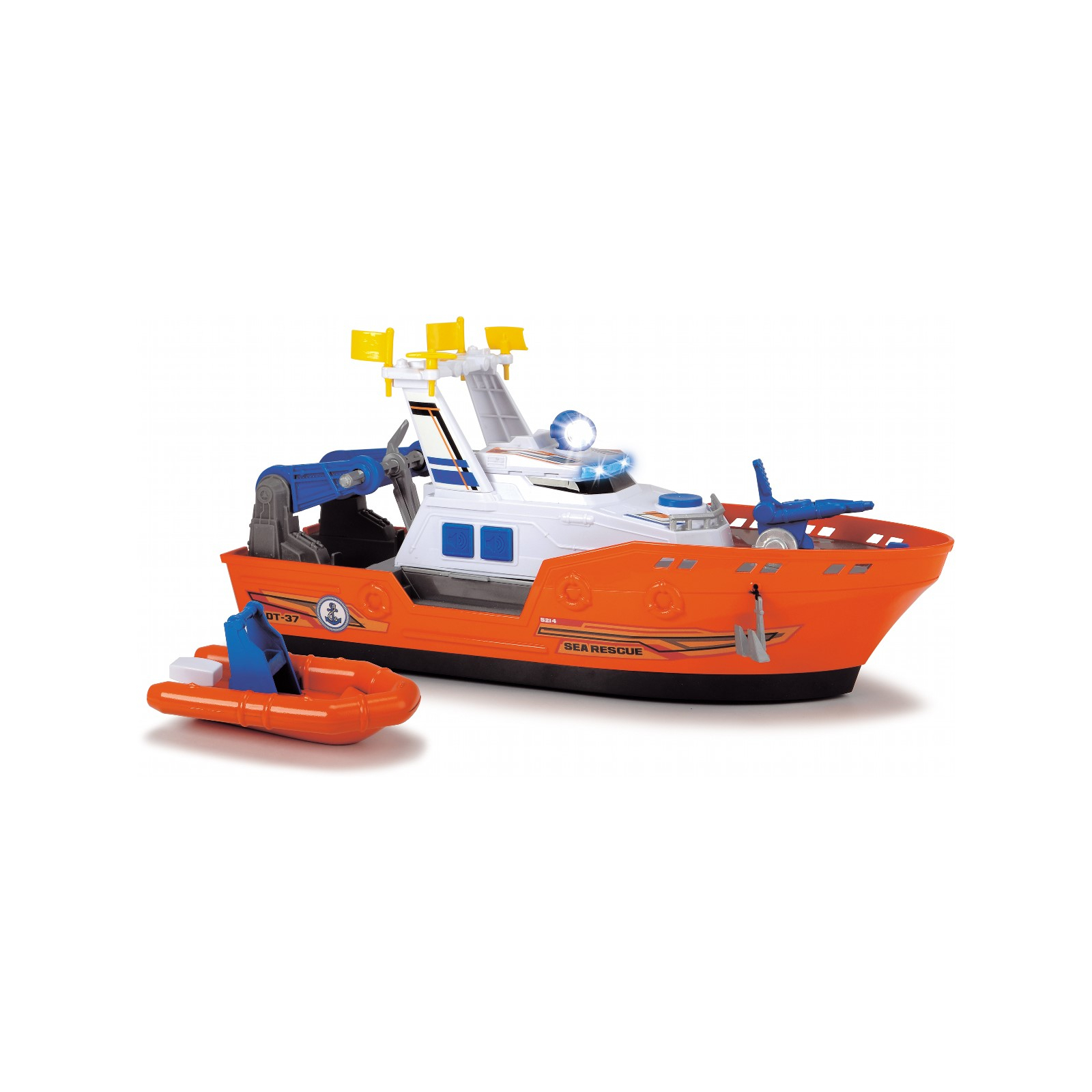 Спецтехника Dickie Toys Катер Спасательный с лодкой, со звук. и свет. эффектами, 40 (1137005)