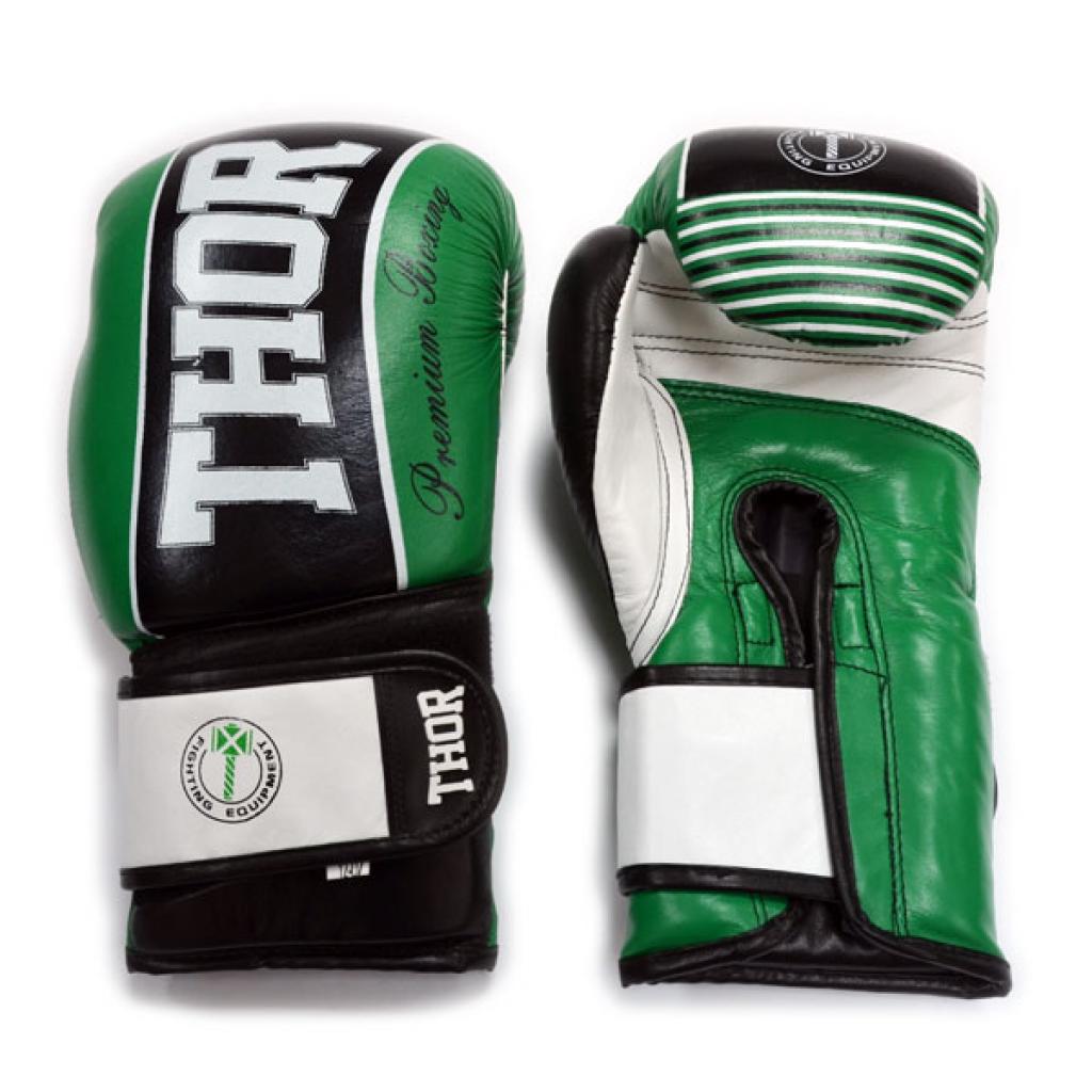 Боксерские перчатки Thor Thunder 14oz Green (529/12(Leather) GRN 14 oz.) изображение 2