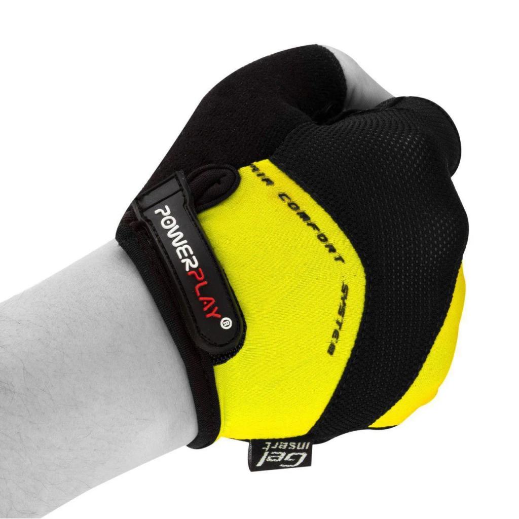 Велоперчатки PowerPlay 5013 Yellow M (5013_M_Yellow) изображение 5
