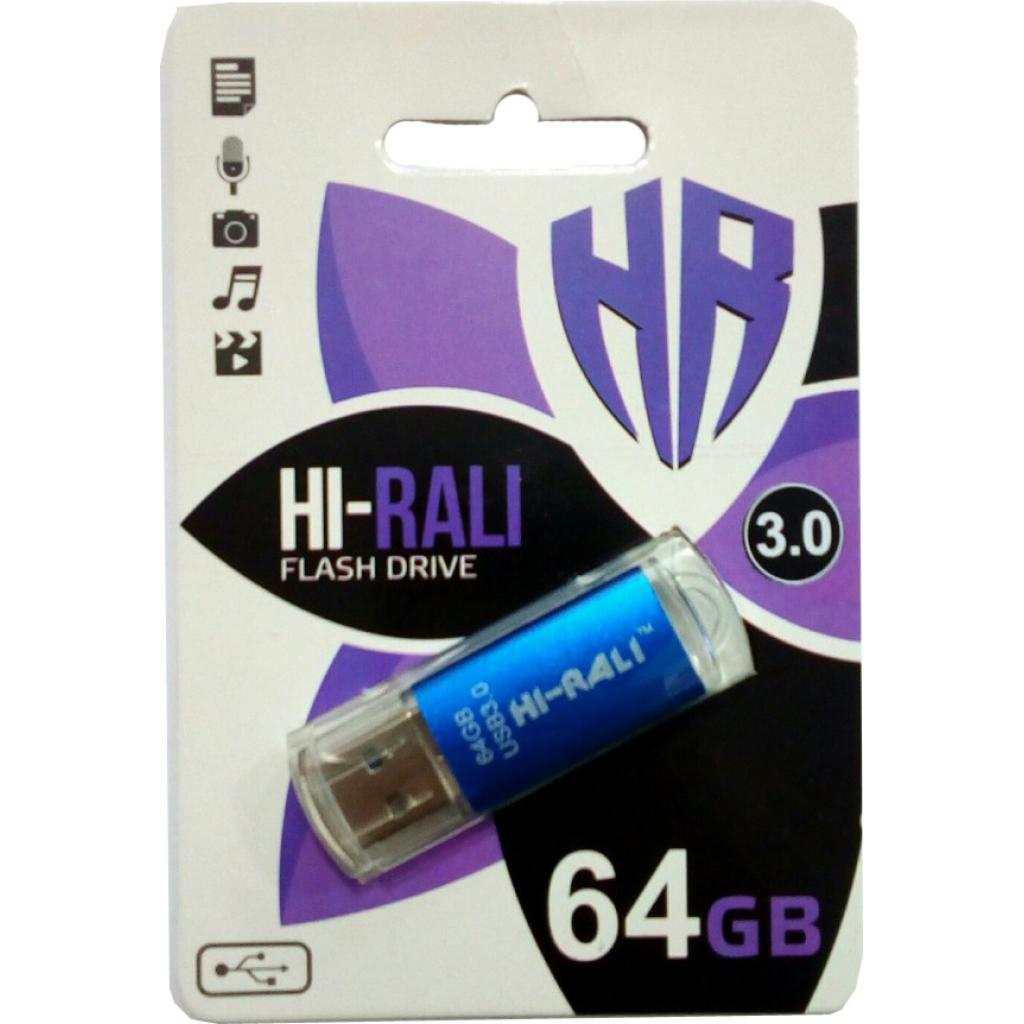 USB флеш накопичувач Hi-Rali 64GB Rocket Series Blue USB 2.0 (HI-64GBVCBL)