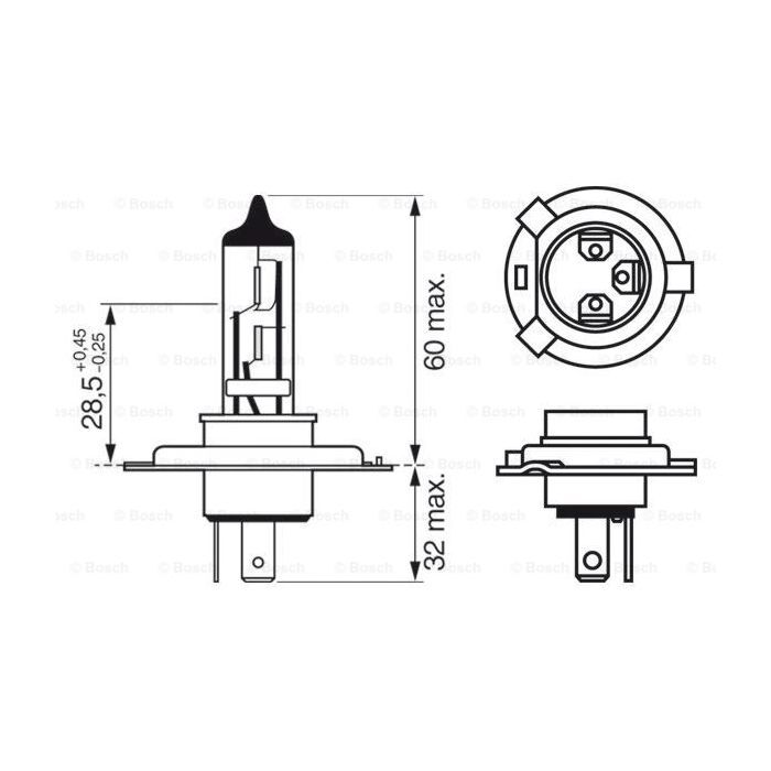 Автолампа Bosch галогенова 60/55W (1 987 301 077) изображение 5